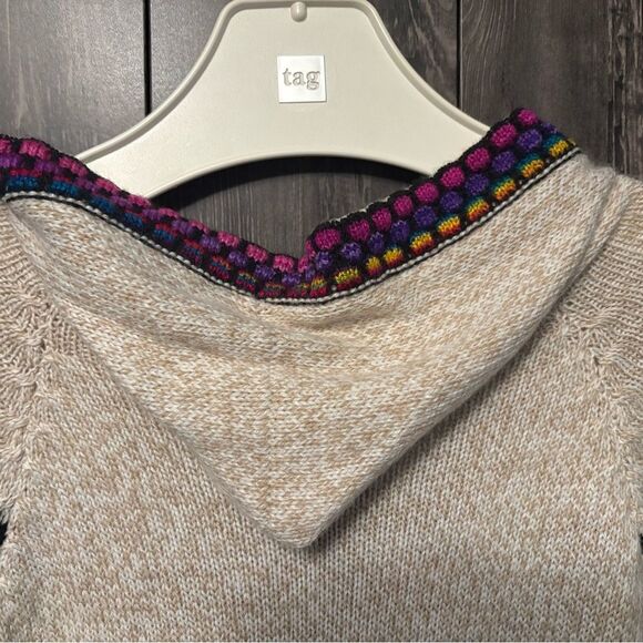 💥 Buy 2 get 1 Free 💥 Multicolor Peruvian Knit Hooded Sweater - Picture 3 of 3